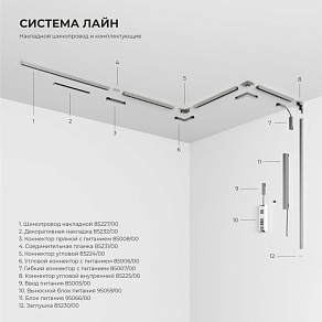 Соединитель линейный для треков Elektrostandard Line Magnetic 85008/00