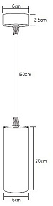 Подвесной светильник Fiberli Tube630 12110101