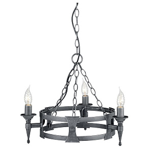 Подвесная люстра Elstead Lighting Saxon SAX3 BLK/SIL