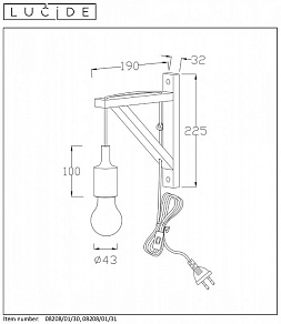 Бра Lucide Fix Wall 08208/01/30