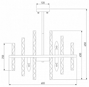 Люстра на штанге Bogate's Hollis 368/9 Smart
