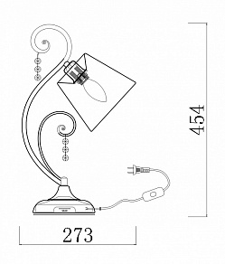 Настольная лампа декоративная Freya Lorette FR2406-TL-01-WG