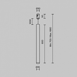 Подвесной светильник Maytoni Focus Led TR156-1-5W4K-PT