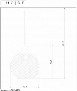 Подвесной светильник Lucide Mesh 78391/50/30