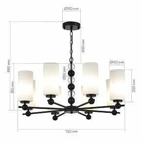 Подвесная люстра ST-Luce AURORA SL2003.403.08