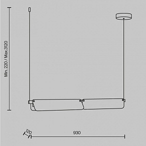 Подвесной светильник Maytoni Flat MOD296PL-L20BS3K