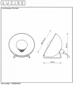 Настольная лампа декоративная Lucide Alvaro 05530/20/30