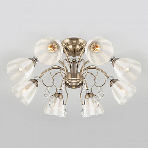 Люстра на штанге Eurosvet Floranse 30155/8 античная бронза