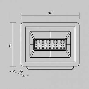 Настенно-потолочный прожектор Maytoni Flood FL001-L30B6K