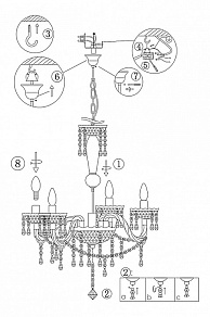 Подвесная люстра Globo Cuimbra 63113-4