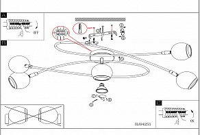 Потолочная люстра Eglo Locanda 94251