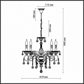 Подвесная люстра Odeon Light Taviano 2923/5