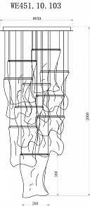 Подвесная люстра Wertmark Hanna WE451.10.103