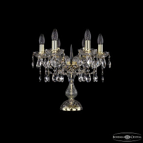 Настольная лампа декоративная Bohemia Ivele Crystal 1413 1413L/6/141-39 G