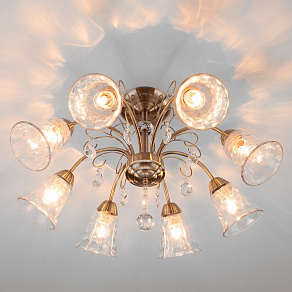 Люстра на штанге Eurosvet Norene 30157/8 античная бронза