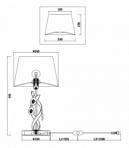 Настольная лампа декоративная Freya Monique FR2001TL-01G