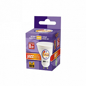 Лампа светодиодная Jazzway  GU10 8Вт 3000K PLED- DIM GU10  8w 3000K