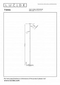 Торшер Lucide TIANA 65701/02/41