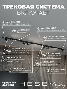 Комплект трековый Hesby Lighting ElDeko HSBL_kompl_E005_NI3B4K