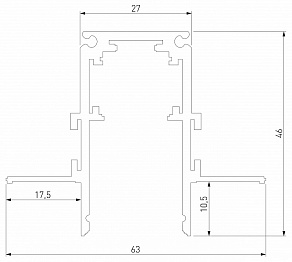 Трек встраиваемый Elektrostandard Slim Magnetic a067505