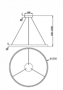 Подвесной светильник Maytoni Rim MOD058PL-L54BSK