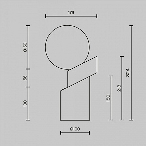 Настольная лампа декоративная Maytoni Divario MOD468TL-L3B3K