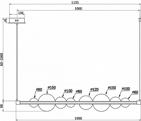 Подвесной светильник Freya Glaze FR5396PL-L13BS