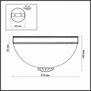 Накладной светильник Odeon Light Ovale 1990/2C