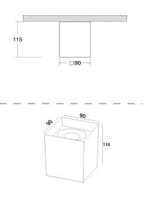 Накладной светильник Maytoni Slim C015CL-01B