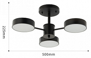 Люстра на штанге Arte Milano Ferrara 250906/3B Bk