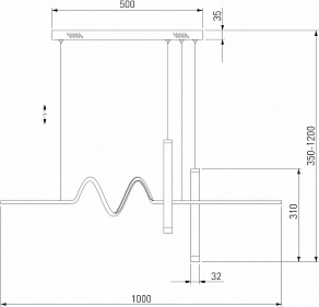 Подвесной светильник Eurosvet Brace 90267/2 черный