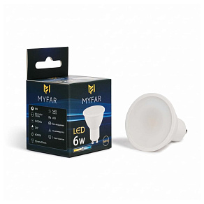 Лампа светодиодная MyFar Базиc GU10 GU10 6Вт 4000K MB1202GU10-6W4K