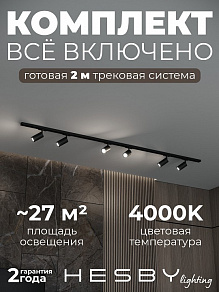 Комплект трековый Hesby Lighting Skylite №3 HSBL_kompl_S003_NI2B4K