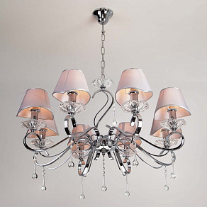 Подвесная люстра Eurosvet Kelly 10085/8 хром/прозрачный хрусталь Strotskis