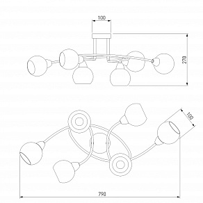 Потолочная люстра Eurosvet Whitney 30133/6 хром