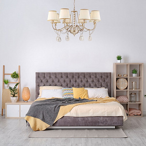 Подвесная люстра Eurosvet Enzo 60068/8 перламутровое золото