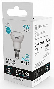 Лампа светодиодная Gauss R39 E14 4Вт 4100K 63124