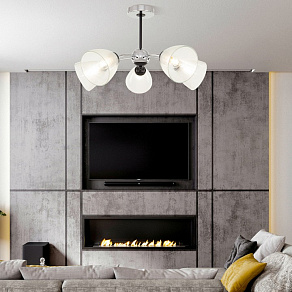 Люстра на штанге Arte Milano Napoli-329007 329007/5 CR.BK