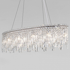Подвесная люстра Eurosvet Blitz 60159/10 хром/ прозрачный хрусталь Strotskis Smart