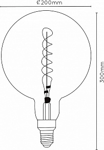 Лампа светодиодная Lucide Giant E27 8Вт 2200K 49052/08/65