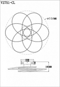 Потолочная люстра Moderli Adam V2751-CL