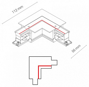 Соединитель угловой L-образный для треков Nowodvorski Ctls Power 8230