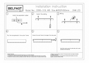 Накладной светильник Belfast Devon 3395-3 BL MB
