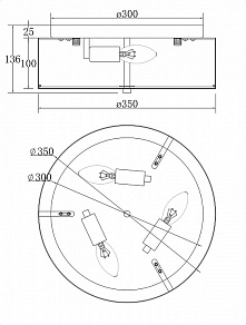 Накладной светильник Maytoni Ripple MOD096CL-03CH