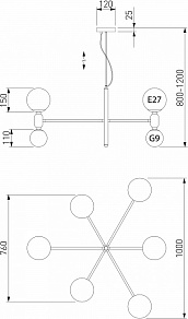 Подвесная люстра Eurosvet Bubble a063214