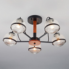 Люстра на штанге Eurosvet Livia 70081/5 черный