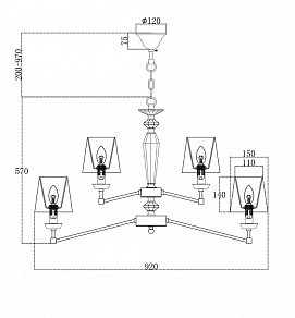Подвесная люстра Maytoni Beira MOD064PL-15N