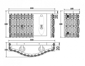 Накладной светильник Maytoni Dune DIA005WL-02CH