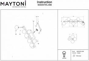 Бра Maytoni Dallas MOD547WL-09B