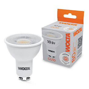 Лампа светодиодная Wolta  GU10 10Вт 4000K WSTD-PAR16-220V10W4KGU10-L